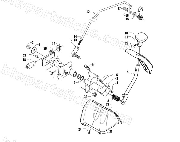 REVERSE SHIFT LEVER ASSEMBLY diagram