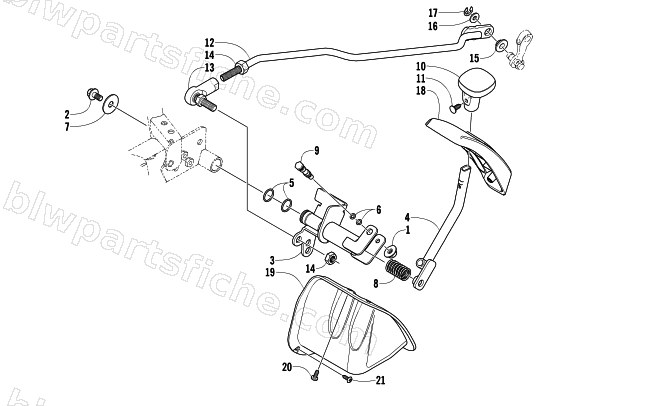 REVERSE SHIFT LEVER ASSEMBLY diagram