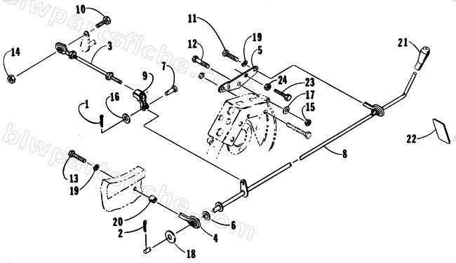 REVERSE SHIFT LEVER ASSEMBLY diagram