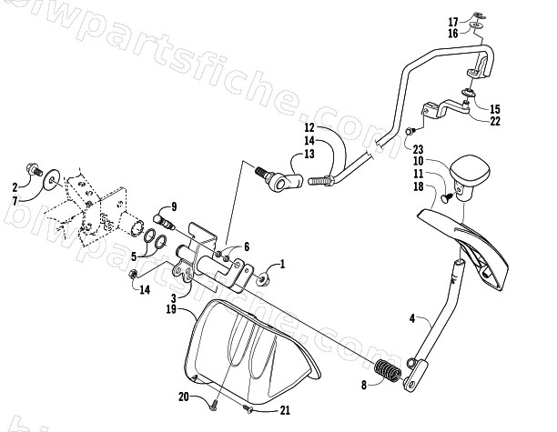 REVERSE SHIFT LEVER ASSEMBLY diagram