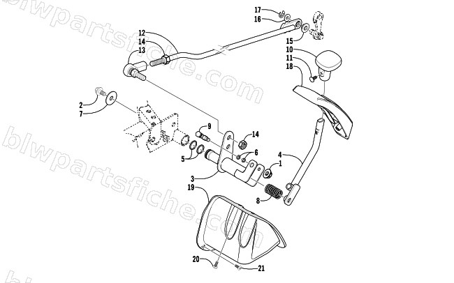 REVERSE SHIFT LEVER ASSEMBLY diagram