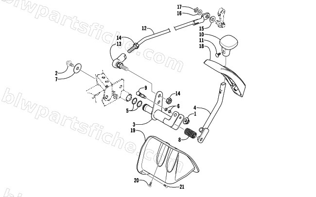 REVERSE SHIFT LEVER ASSEMBLY diagram
