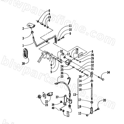 REVERSE SHIFT LEVER ASSEMBLY diagram
