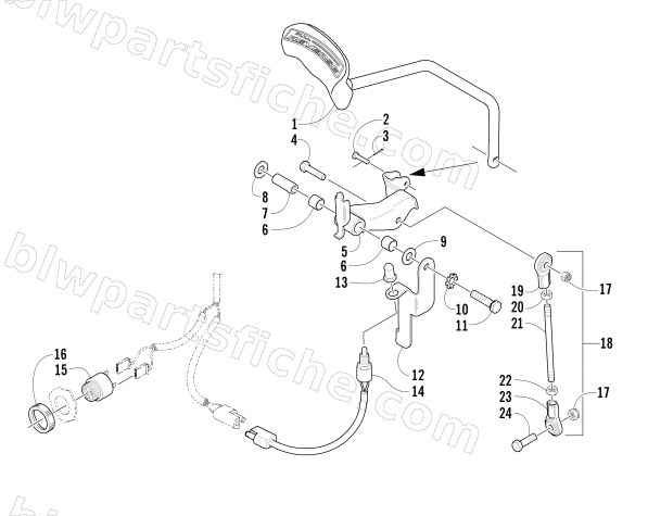 REVERSE SHIFT LEVER ASSEMBLY diagram