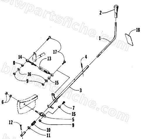 REVERSE SHIFT LEVER ASSEMBLY diagram