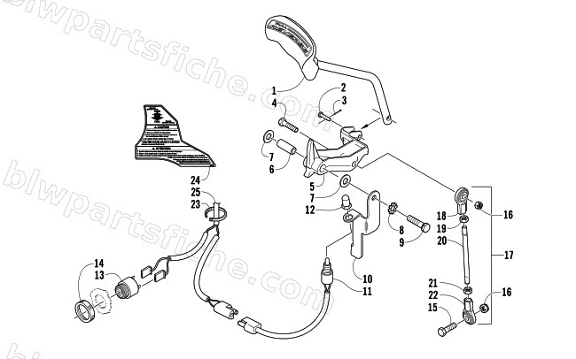REVERSE SHIFT LEVER ASSEMBLY diagram