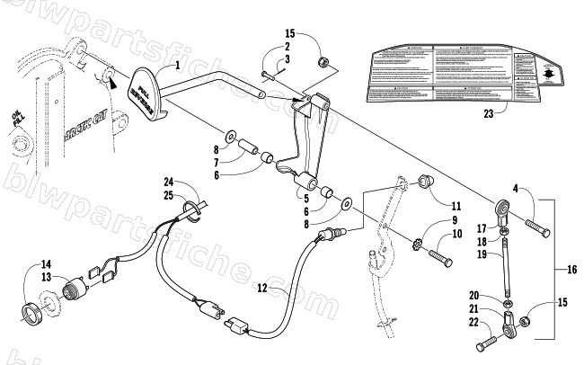 REVERSE SHIFT LEVER ASSEMBLY diagram
