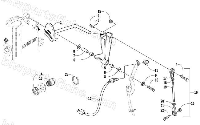 REVERSE SHIFT LEVER ASSEMBLY diagram