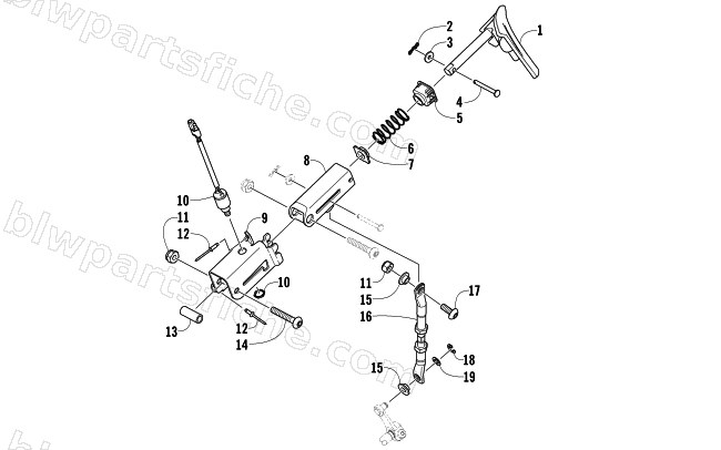 REVERSE SHIFT LEVER ASSEMBLY diagram
