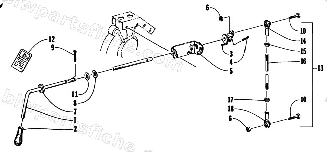 REVERSE SHIFT LEVER ASSEMBLY diagram