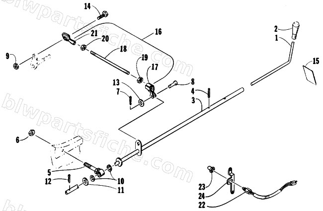 REVERSE SHIFT LEVER ASSEMBLY diagram