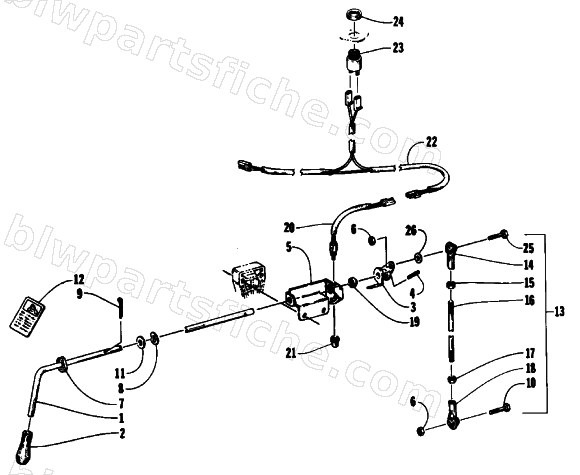 REVERSE SHIFT LEVER ASSEMBLY diagram