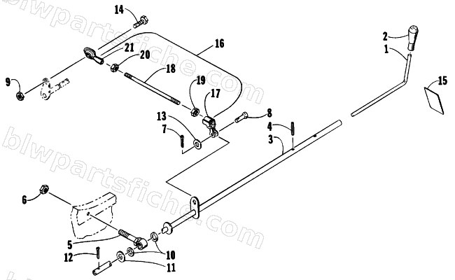 REVERSE SHIFT LEVER ASSEMBLY diagram