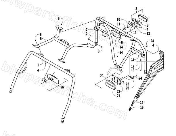 ROPS AND TAILLIGHT ASSEMBLY diagram