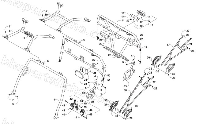 ROPS AND TAILLIGHT ASSEMBLY diagram