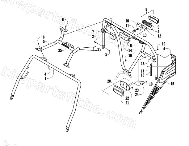 ROPS AND TAILLIGHT ASSEMBLY diagram