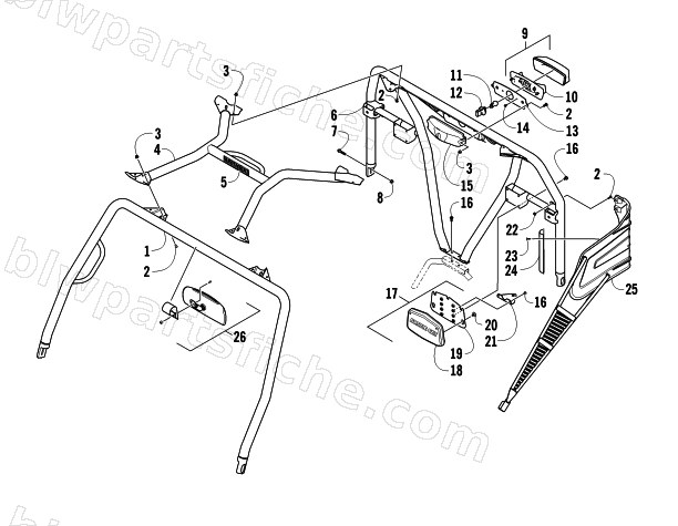 ROPS AND TAILLIGHT ASSEMBLY diagram