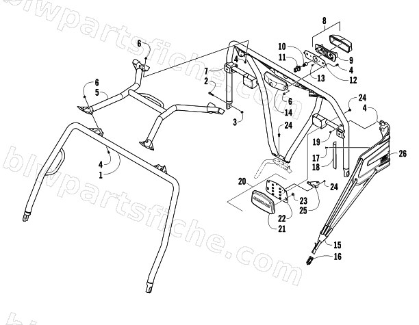 ROPS AND TAILLIGHT ASSEMBLY diagram