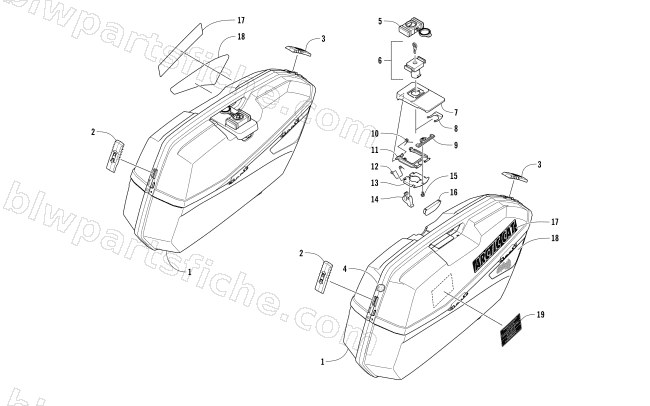 SADDLEBAG ASSEMBLY diagram