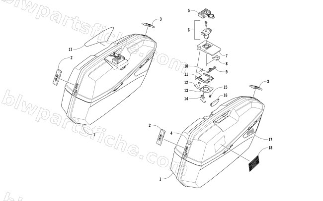 SADDLEBAG ASSEMBLY diagram