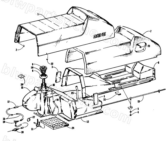 SEAT AND GAS TANK ASSEMBLIES diagram