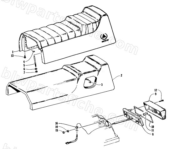 SEAT AND TAILLIGHT ASSEMBLIES diagram