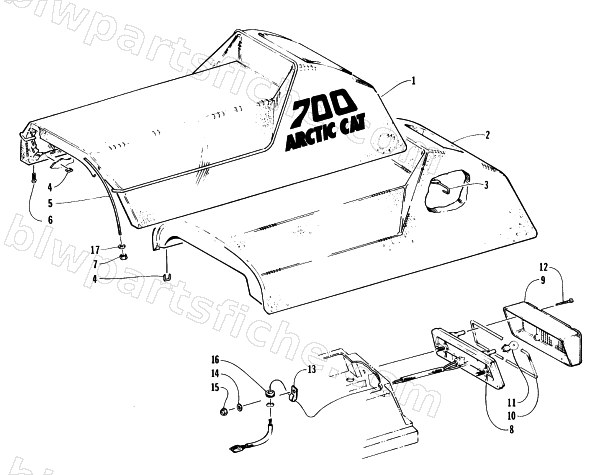 SEAT AND TAILLIGHT ASSEMBLIES diagram