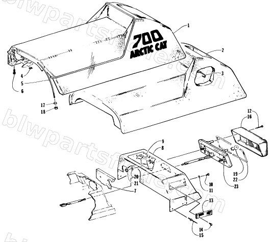SEAT AND TAILLIGHT ASSEMBLIES diagram