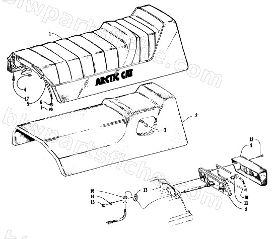 SEAT AND TAILLIGHT ASSEMBLIES diagram