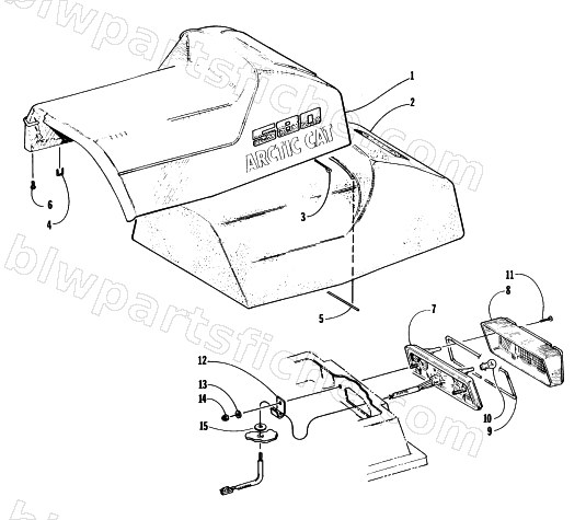 SEAT AND TAILLIGHT ASSEMBLIES diagram