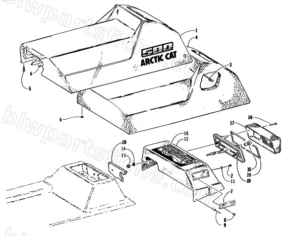 SEAT AND TAILLIGHT ASSEMBLIES diagram