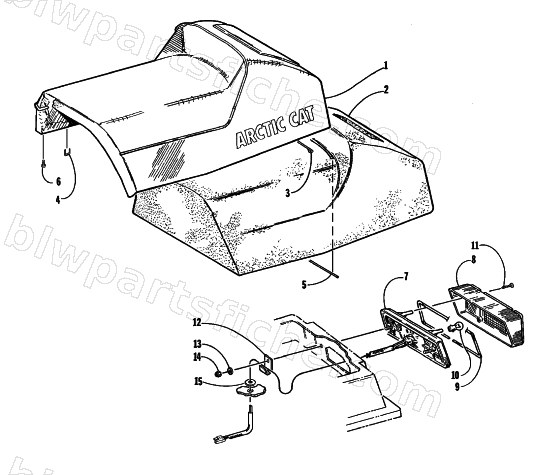 SEAT AND TAILLIGHT ASSEMBLIES diagram