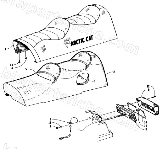 SEAT AND TAILLIGHT ASSEMBLIES diagram