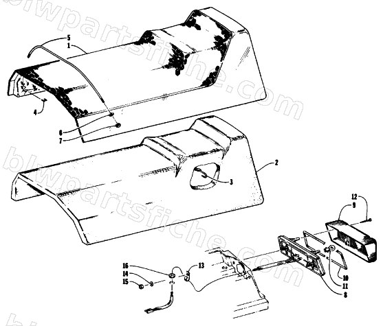 SEAT AND TAILLIGHT ASSEMBLIES diagram