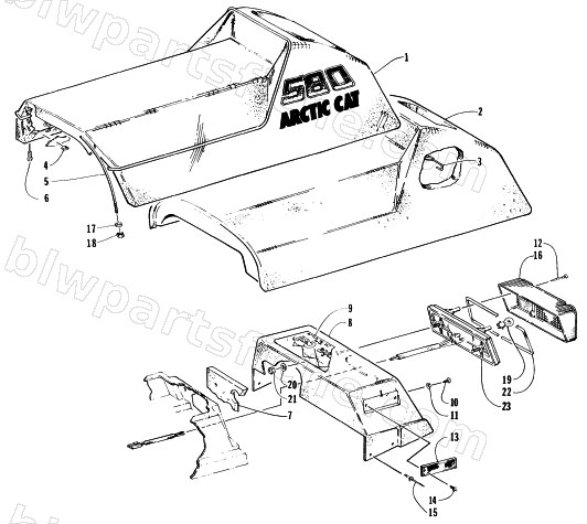 SEAT AND TAILLIGHT ASSEMBLY diagram