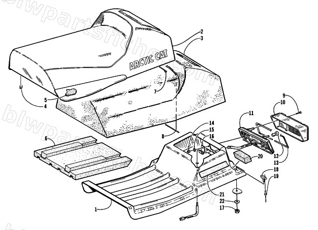 SEAT AND TAILLIGHT ASSEMBLY diagram