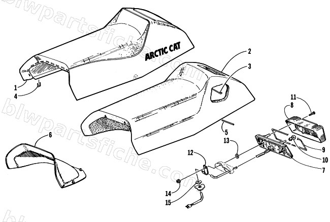 SEAT AND TAILLIGHT ASSEMBLY diagram