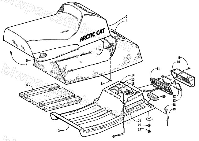 SEAT AND TAILLIGHT ASSEMBLY diagram