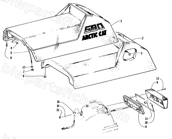 SEAT AND TAILLIGHT ASSEMBLY diagram
