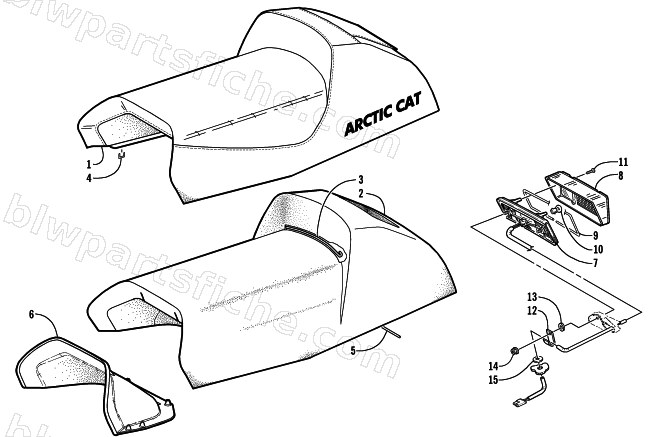 SEAT AND TAILLIGHT ASSEMBLY diagram