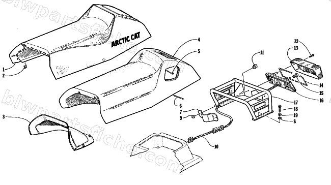 SEAT AND TAILLIGHT ASSEMBLY diagram