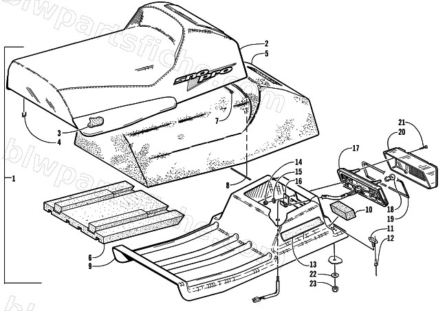 SEAT AND TAILLIGHT ASSEMBLY diagram