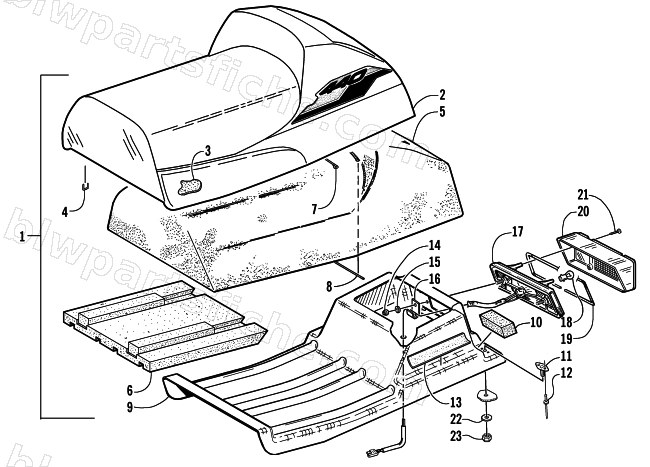 SEAT AND TAILLIGHT ASSEMBLY diagram