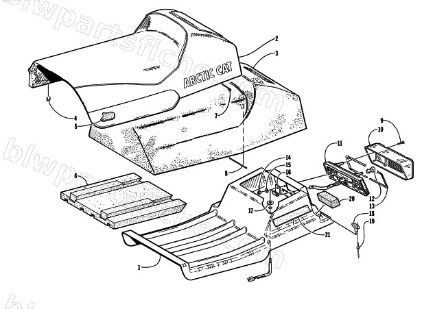 SEAT AND TAILLIGHT ASSEMBLY diagram