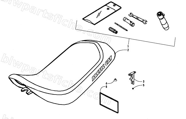 SEAT AND TOOL KIT ASSEMBLY diagram
