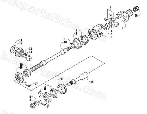 SECONDARY DRIVE ASSEMBLY diagram