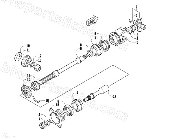 SECONDARY DRIVE ASSEMBLY diagram
