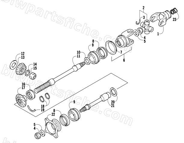 SECONDARY DRIVE ASSEMBLY diagram