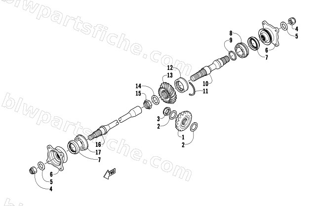 SECONDARY DRIVE ASSEMBLY diagram