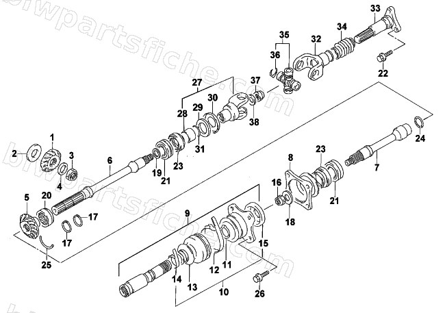 SECONDARY DRIVE ASSEMBLY diagram